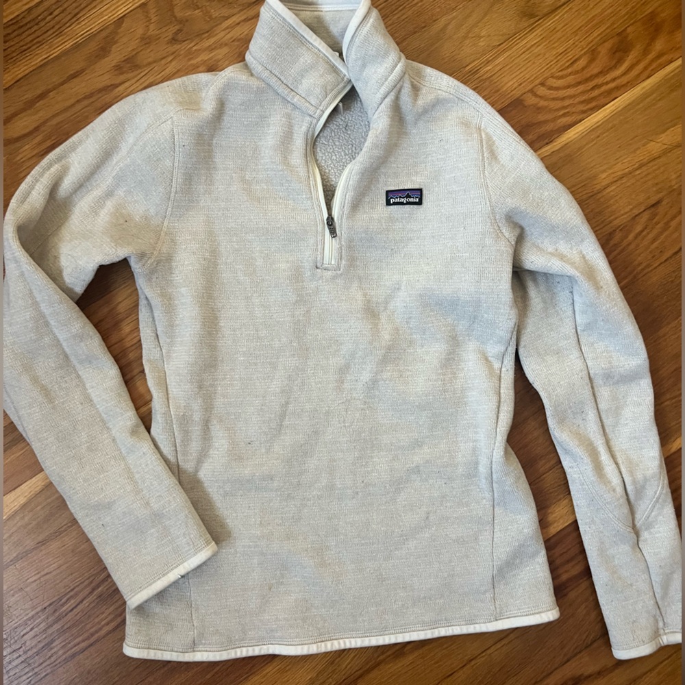 Tan Patagonia quarter zip